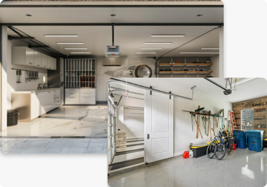 Secure garage workshop near me with storage space and tool organization.
